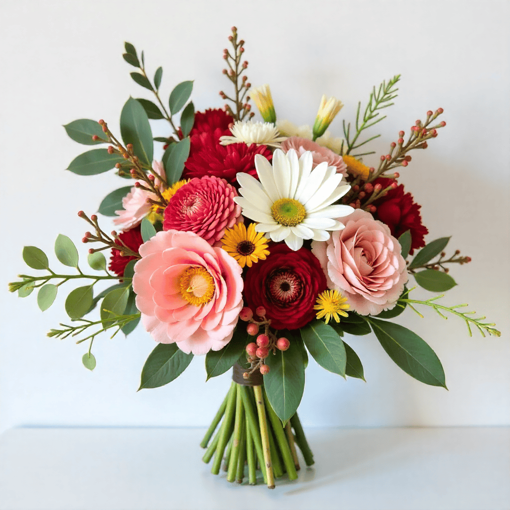 Wildflower bouquet with native American flowers